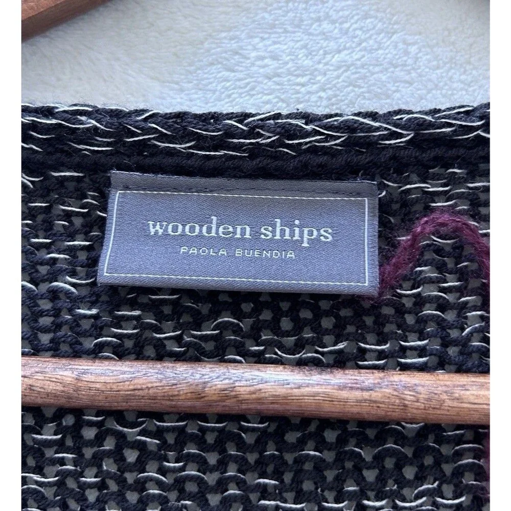 Wooden Ships Knit Sweater XS/Small Marled Boxy Cropped Lightweight - Picture 11 of 12